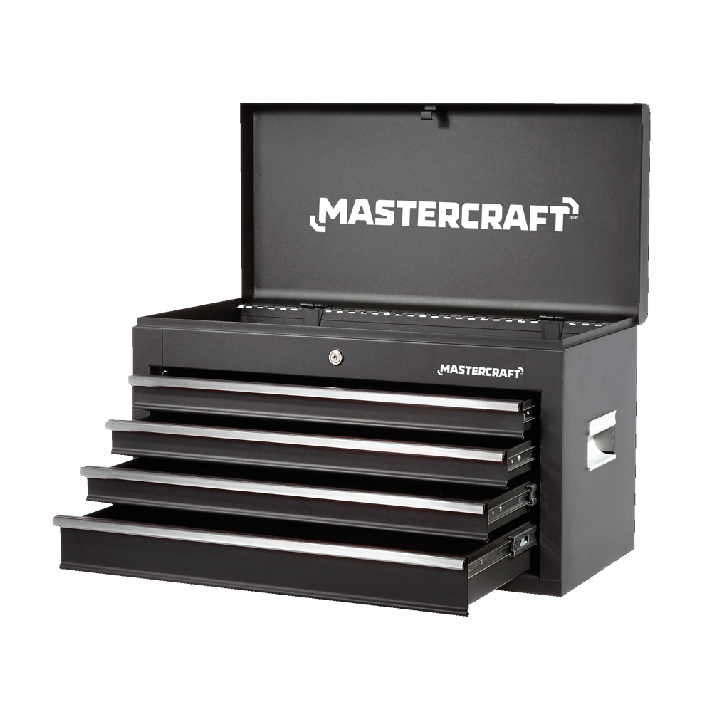 Mastercraft Tool Chest w/ 4 Drawers, Black, 26in Canadian Tire