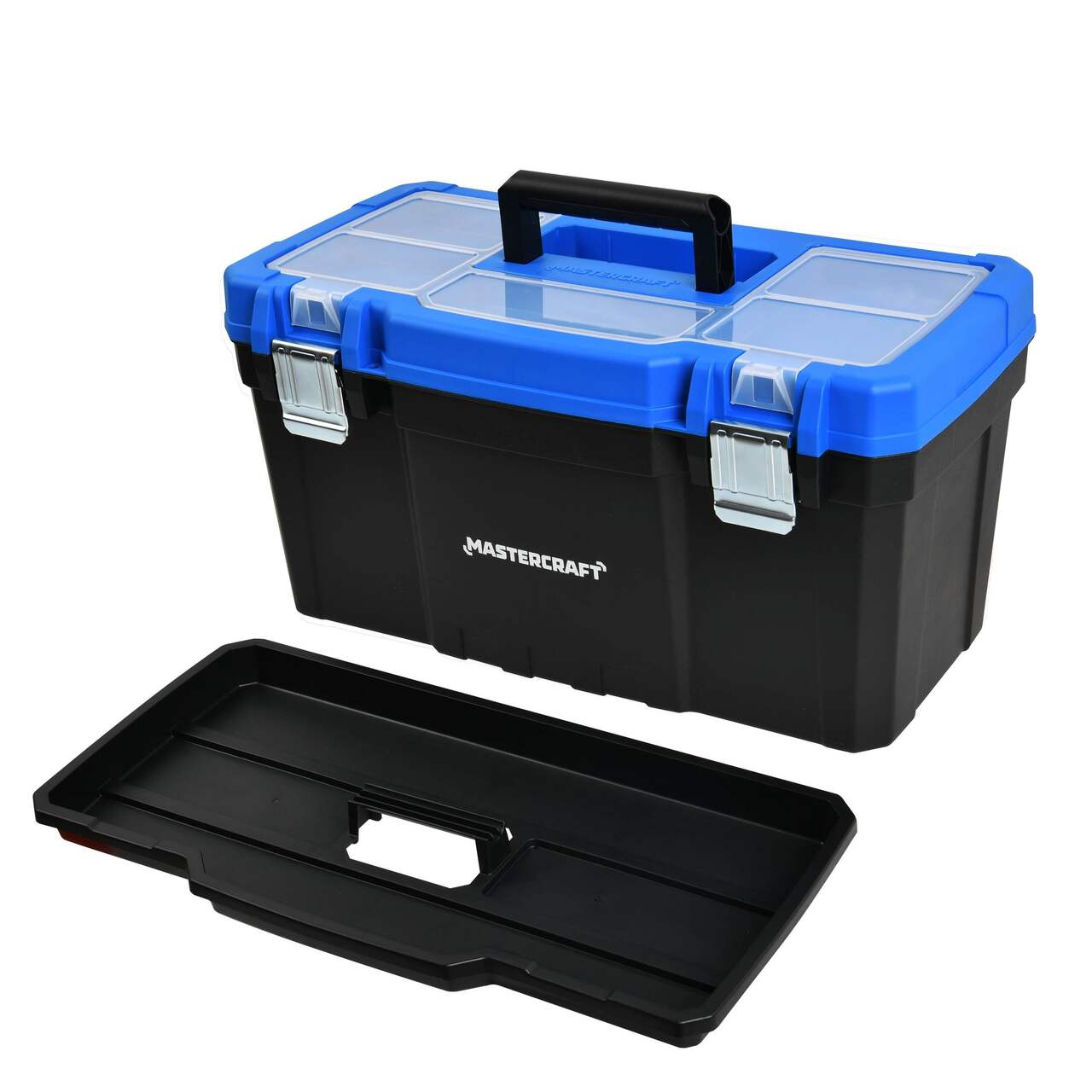 Heavy Duty Blue Plastic First Aid Kit Storage Bin, Arts and Crafts Carrying  Case with Removable Tray