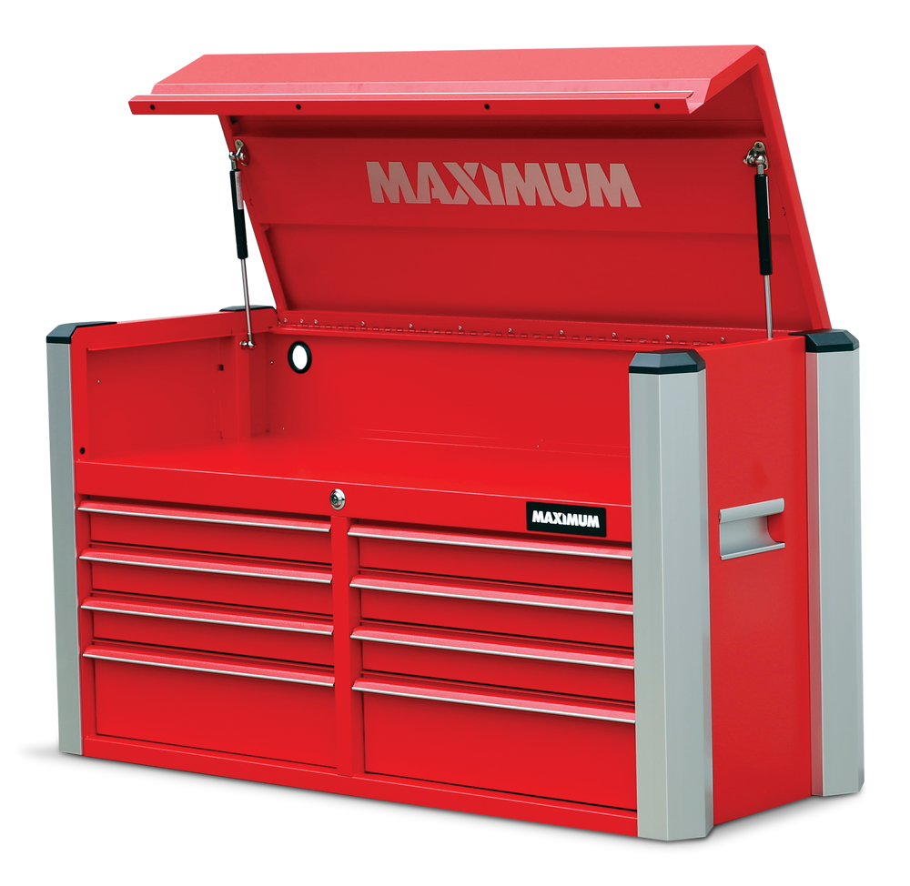 MAXIMUM Tool Chest w/ 8 Drawers, Red, 47-in