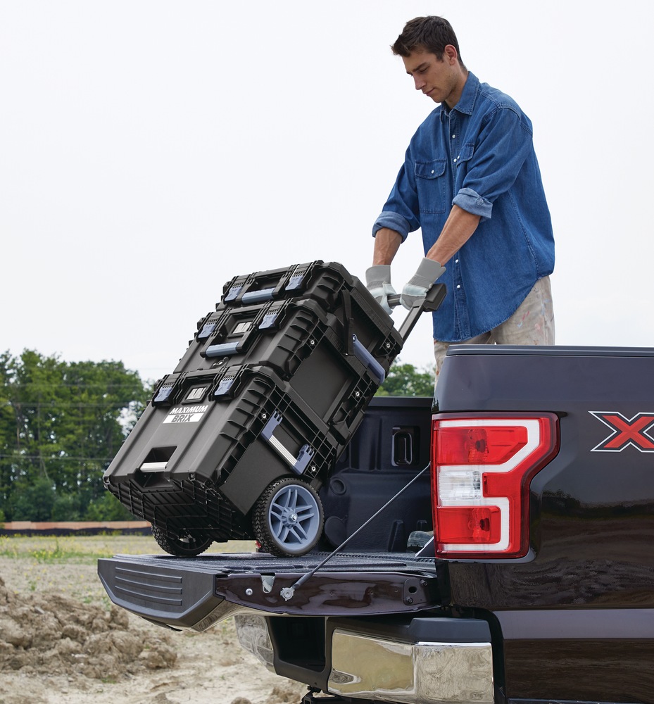 MAXIMUM Brix Modular Portable Large Toolbox/Tool Storage w/ Lid