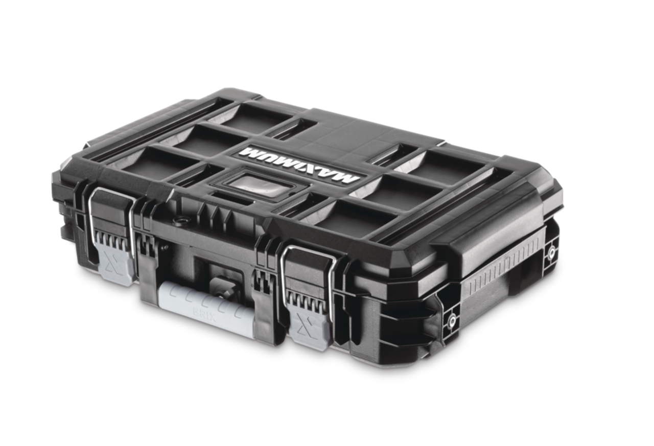 MAXIMUM Brix Modular Portable Small Toolbox/Tool Storage, IP65, 23 x 16 x  7-in