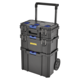 Irwin 3-Piece Modular Rolling Toolbox Storage System, 99-Ibs Capacity, Black Front_Angled_Left