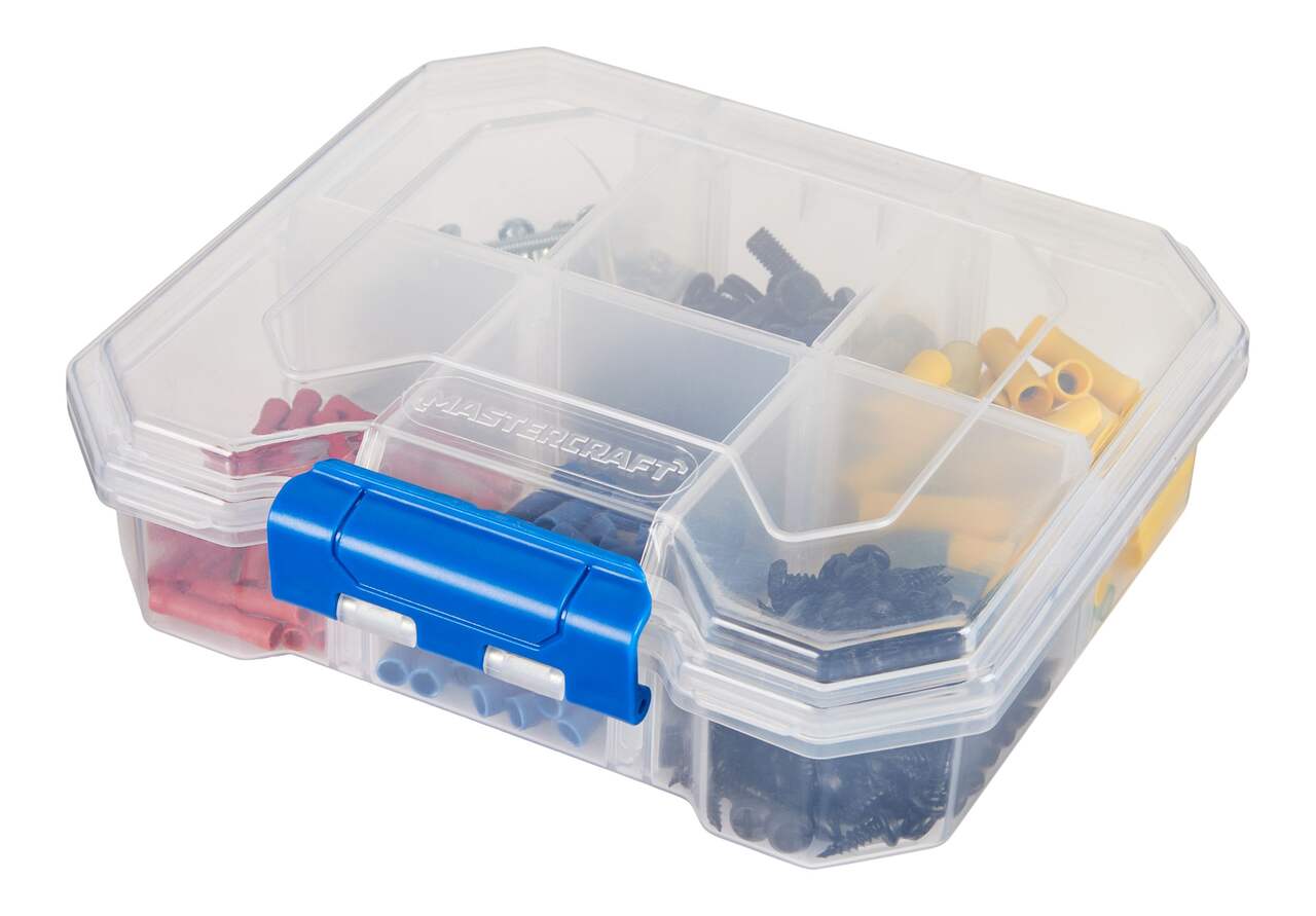 Mastercraft Parts Storage Box, Blue, 7 x 6.5 x 2-in