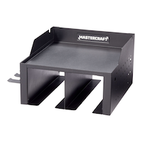 Mastercraft Power Tool Wall Shelf/Storage Rack, Black, 10.5 x 11 x 6.5-in Front_Angled_Left