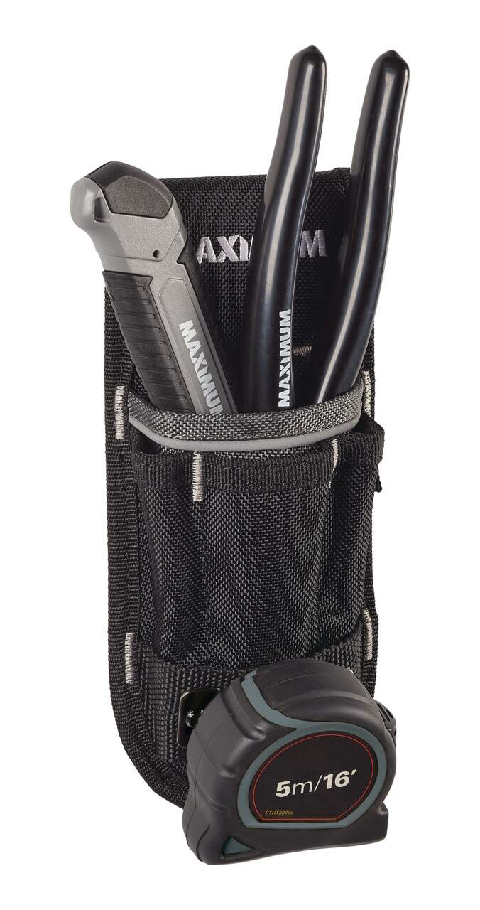MAXIMUM Heavy Duty Utility Knife and Pliers Holder with Reflective Trim, 6  Pockets