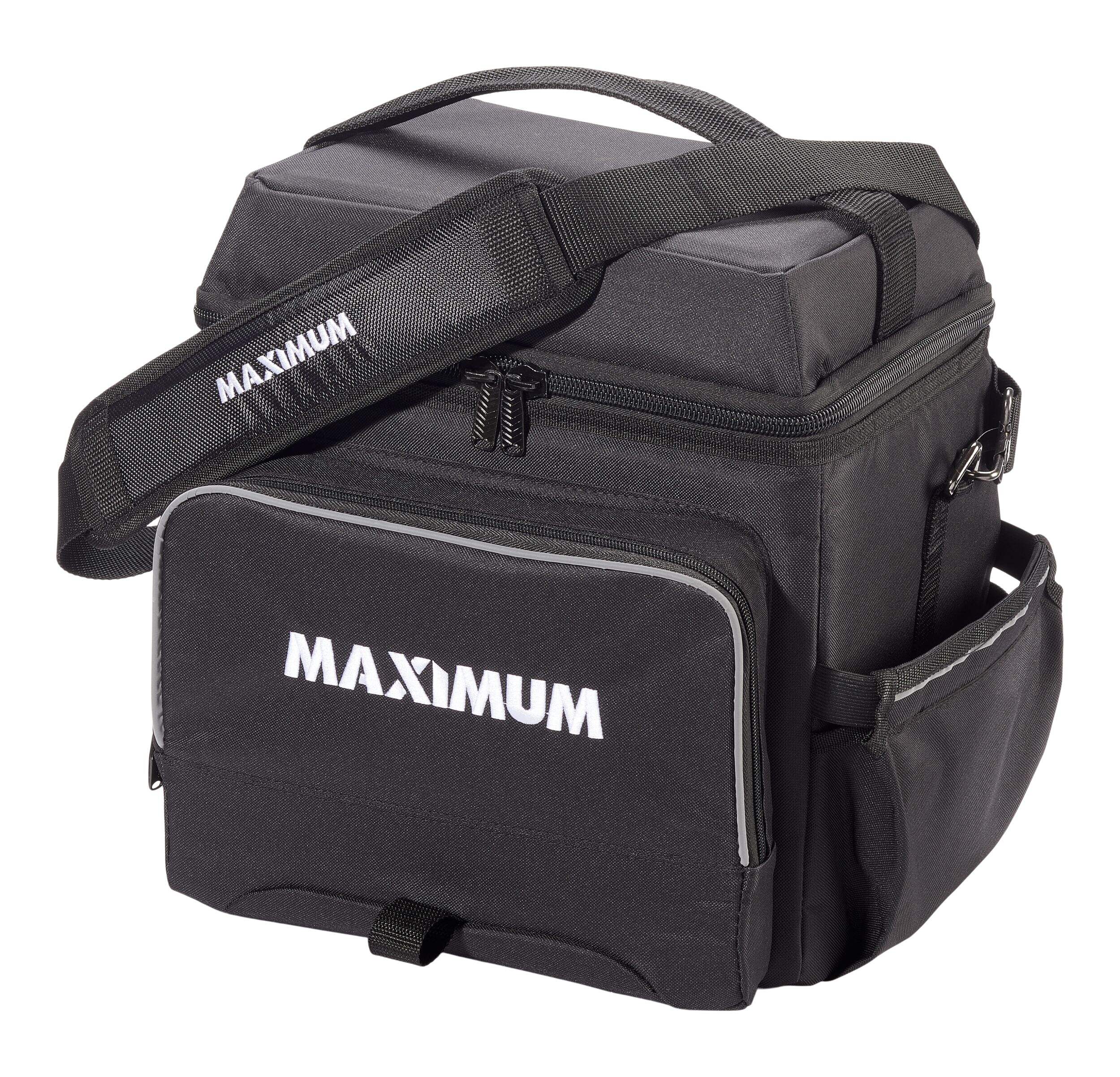 MAXIMUM Jobsite Lunch Cooler Bag with High Visibility Trim, Black, 18 L  Front_Three_Fourths_Angled_Left