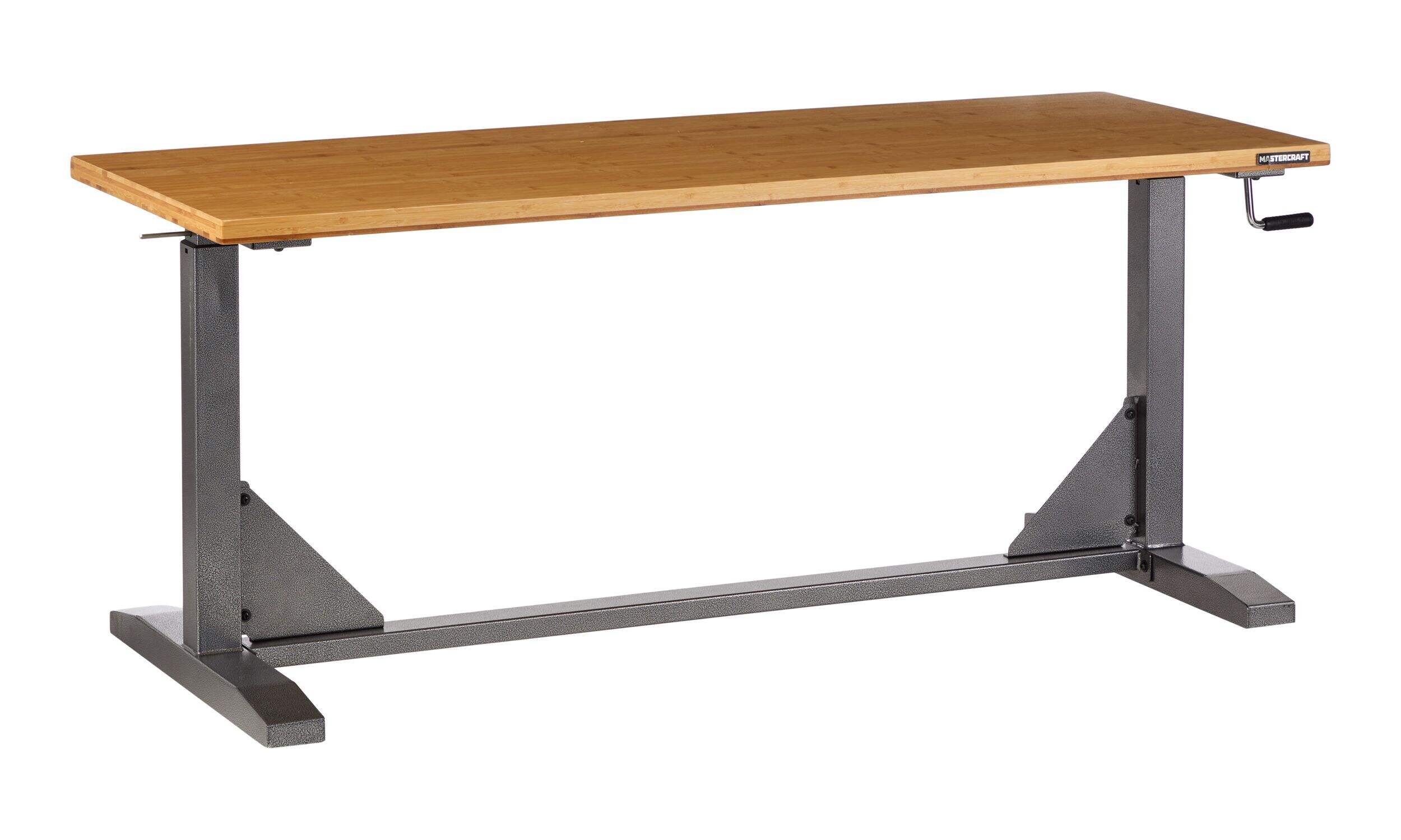 Mastercraft Multiple Purpose Adjustable Height Workbench, 62-in, 300-lb, Black Front_Three_Fourths_Angled_Right