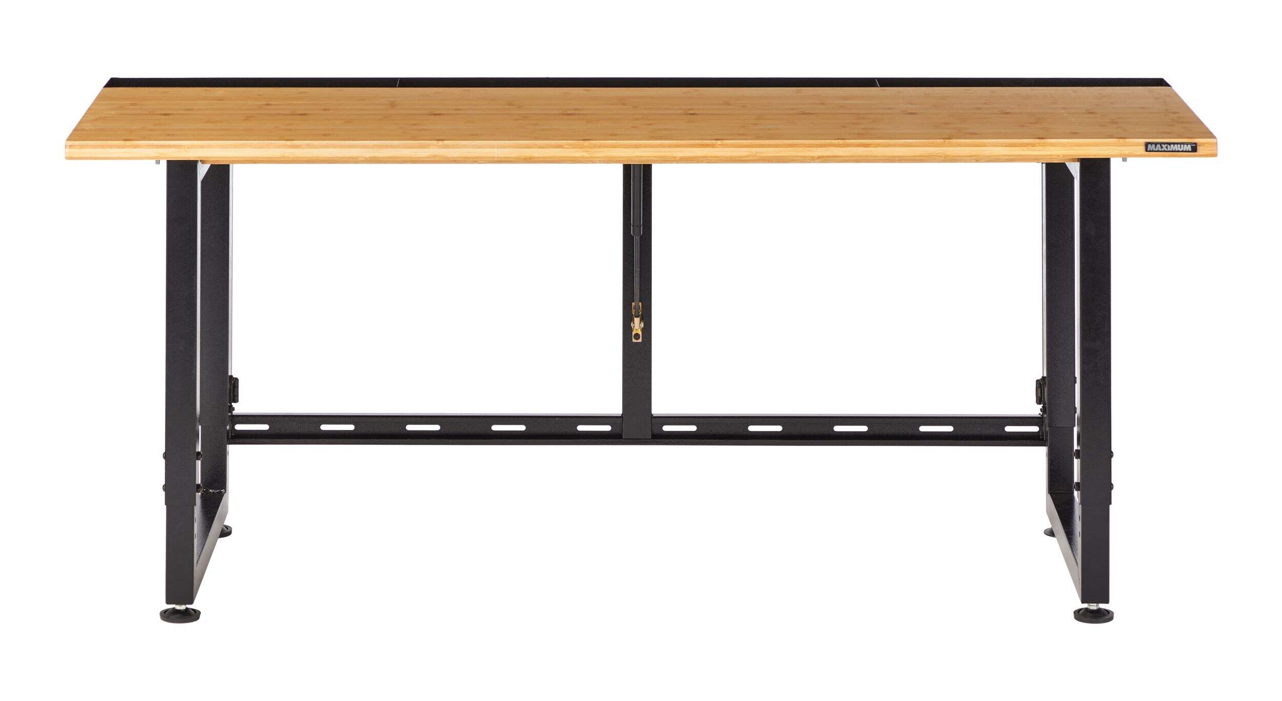 MAXIMUM Wall Mount Adjustable Height Folding Workbench, 6ft, 800lb