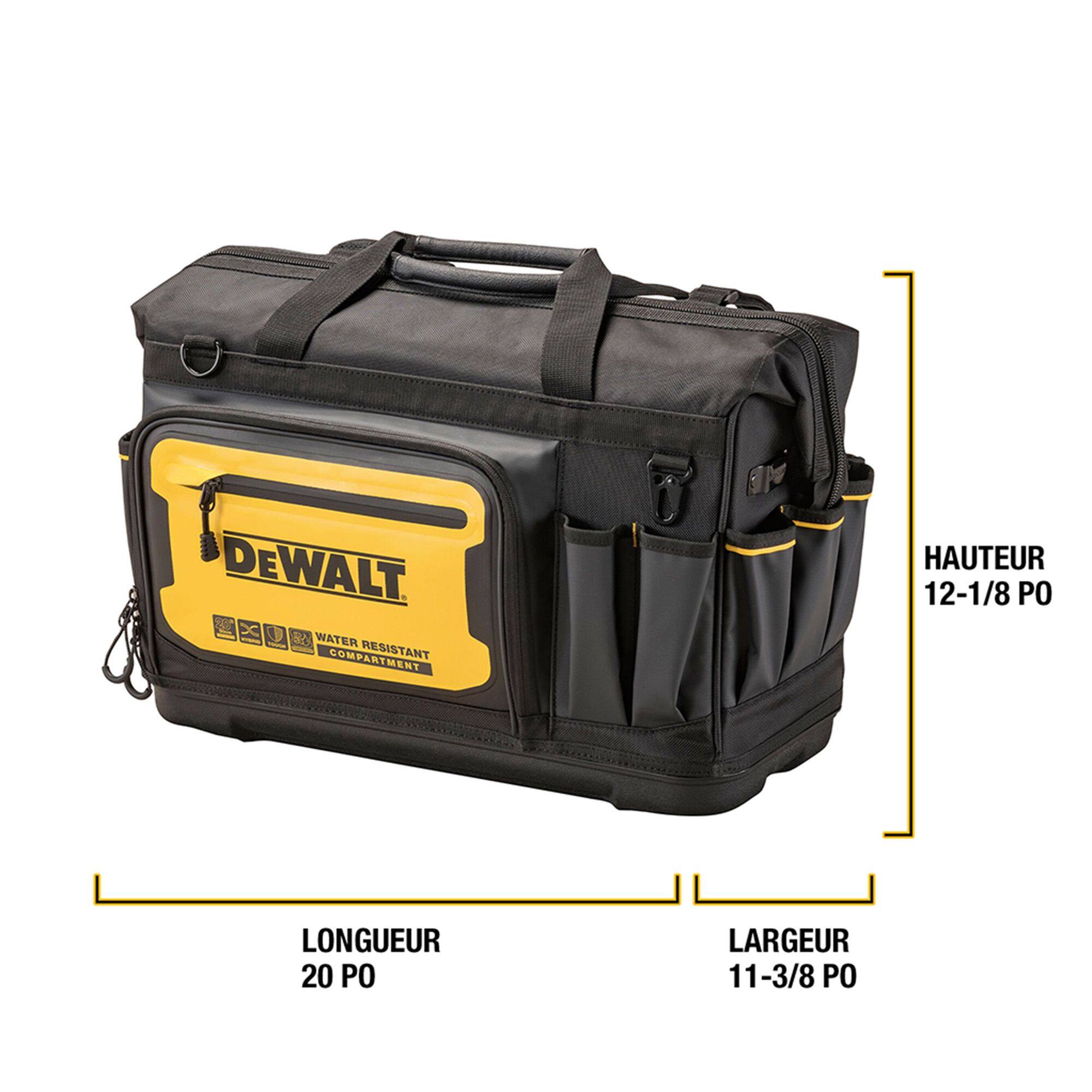 DEWALT Tool Bag with Vertical Handles, 33 Pockets, Non-slip