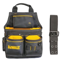 DEWALT Open Structure Nail Tool Pouch, Stain-Resistant, 13 Pockets Front_Flat
