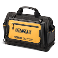 DEWALT Tool Bag with Vertical Handles, Non-slip, Dirt-repellant, 19 Pockets, 16-in Front_Angled_Left