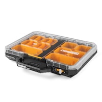 ToughBuilt StackTech Low Profile Organizer, 10-Bin Front_Angled_Left