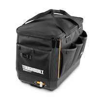 ToughBuilt StacktTech Compact Zippered Tool Bag, 10-Pocket, Black Front_Three_Fourths_Angled_Left