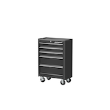 Mastercraft 5-Drawer Tool Storage Cabinet, Black, 24-in Front_Angled_Left