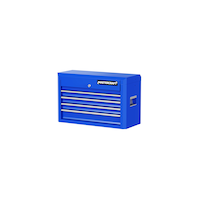 Coffre à outils Mastercraft à 4 tiroirs avec doublures, bleu, 24 po Front_Angled_Left