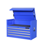 Coffre à outils en acier par poudrage Mastercraft, bleu, 36 po Front_Angled_Left