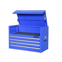 Mastercraft Powder-Coated Steel Tool Storage Chest, Blue, 36-in Front_Angled_Left