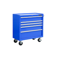 Armoire à outils en acier peint par poudrage Mastercraft avec poignée latérale, bleu, 36 po