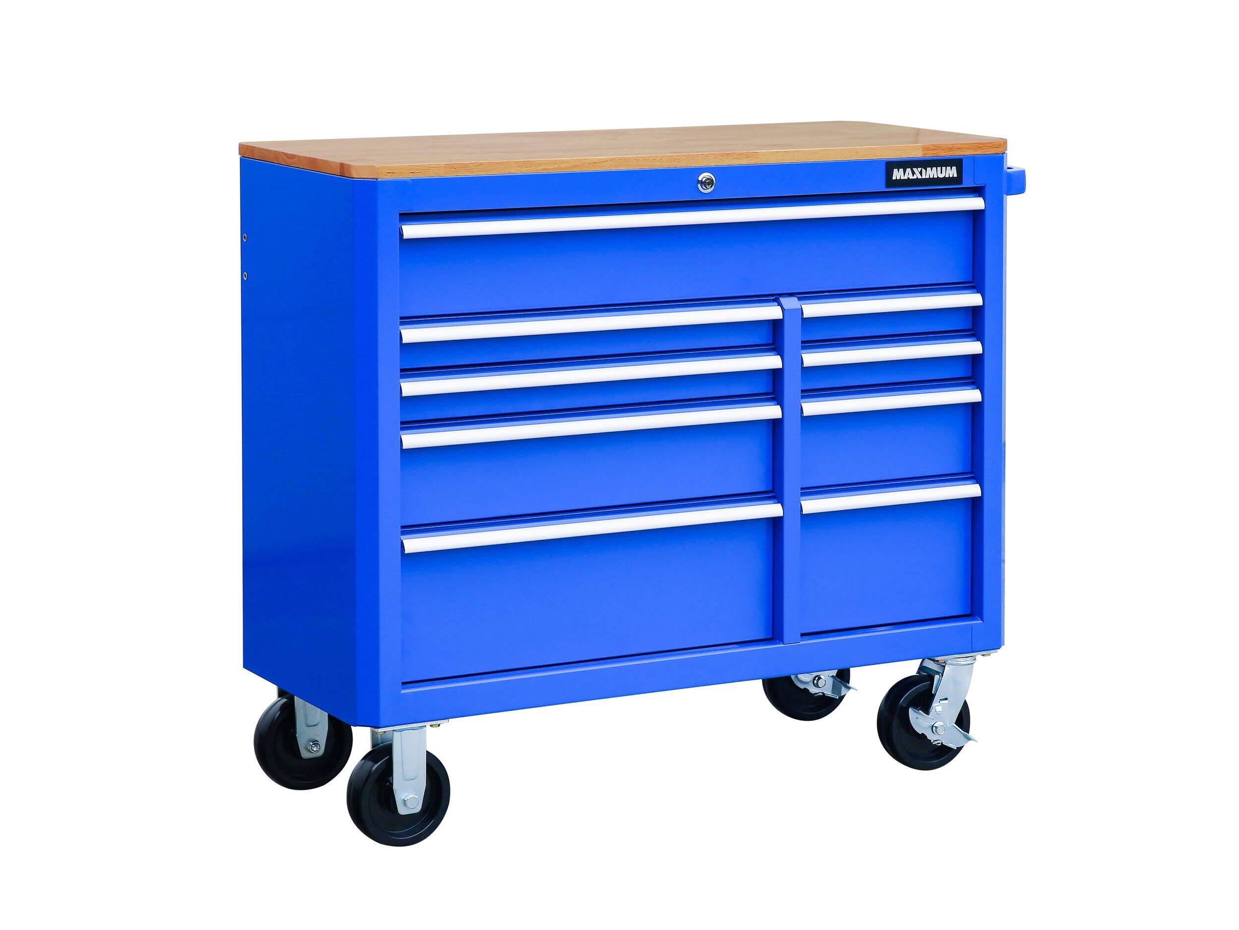 Armoire de rangement pour outils MAXIMUM avec barre d'alimentation, 43 po Front_Angled_Right