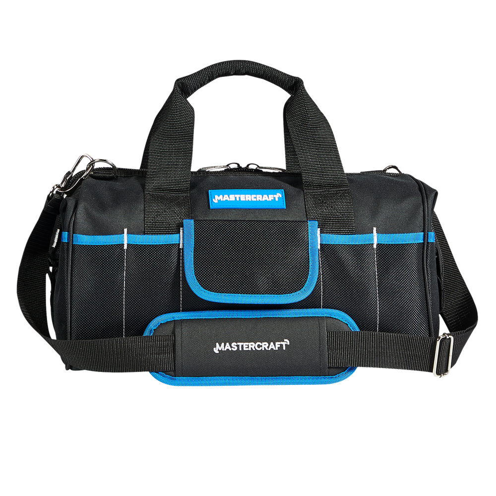 Mastercraft Duffle Tool Bag w/ Shoulder Strap, 16 Pockets, 15in