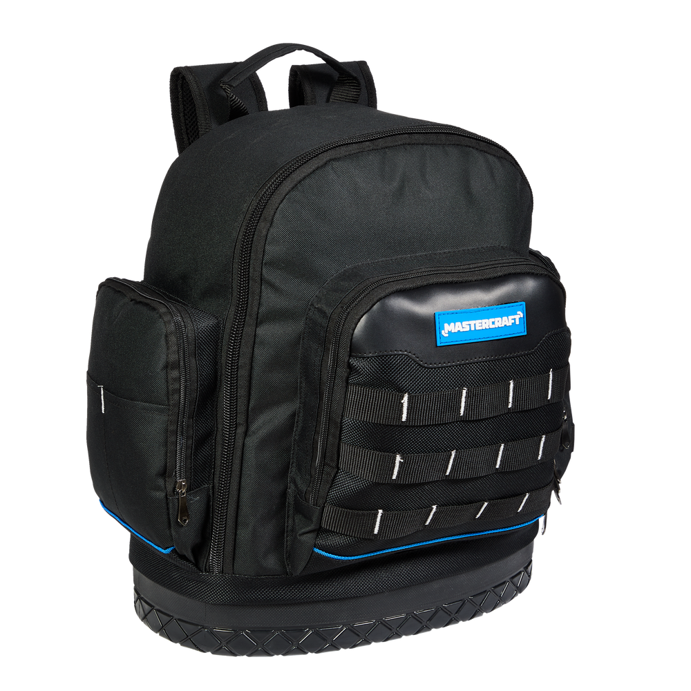 Mastercraft Drawstring Backpack Mastercraft Backpack Tool Bag, 25 Pockets, 14x15-in | Canadian Tire
