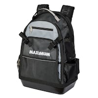 MAXIMUM Tool Organizer Backpack, 36 Pockets, 15x20-in Front_Three_Fourths_Angled_Right