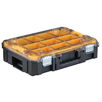 Dewalt TSTAK Stackable Organizer with Clear Lid, 44-lb Front_Angled_Right