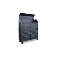 Mastercraft Rolling Tool Storage Cabinet with 9 Drawers, Black, 52-in Front_Angled_Right