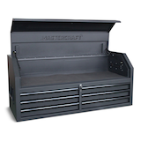 Mastercraft Tool Chest w/ 6 Drawers, Power Bar w/ USB, Black, 52-in Front_Angled_Right