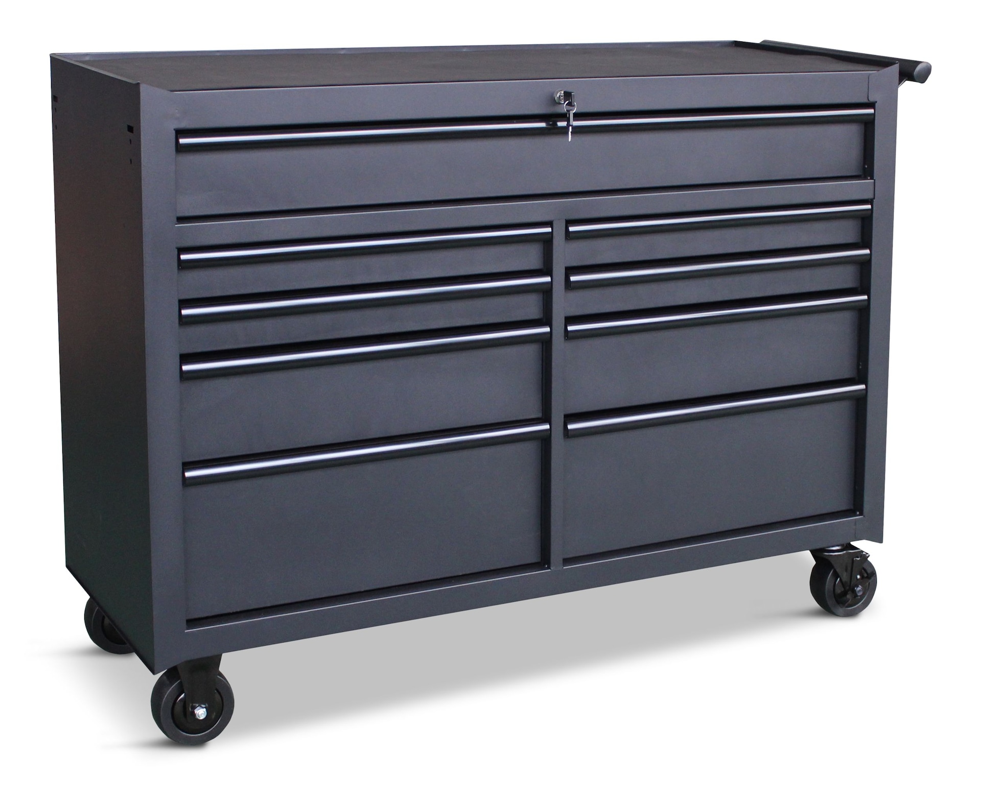 Mastercraft Rolling Tool Storage Cabinet with 9 Drawers, Black, 52
