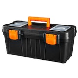 Certified Portable Plastic Tool Box w/ Removable Tray, 17-in Front_Three_Fourths_Angled_Right