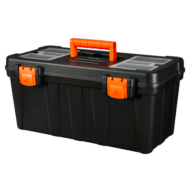 Certified Portable Plastic Tool Box w/ Removable Tray, 20in Canadian