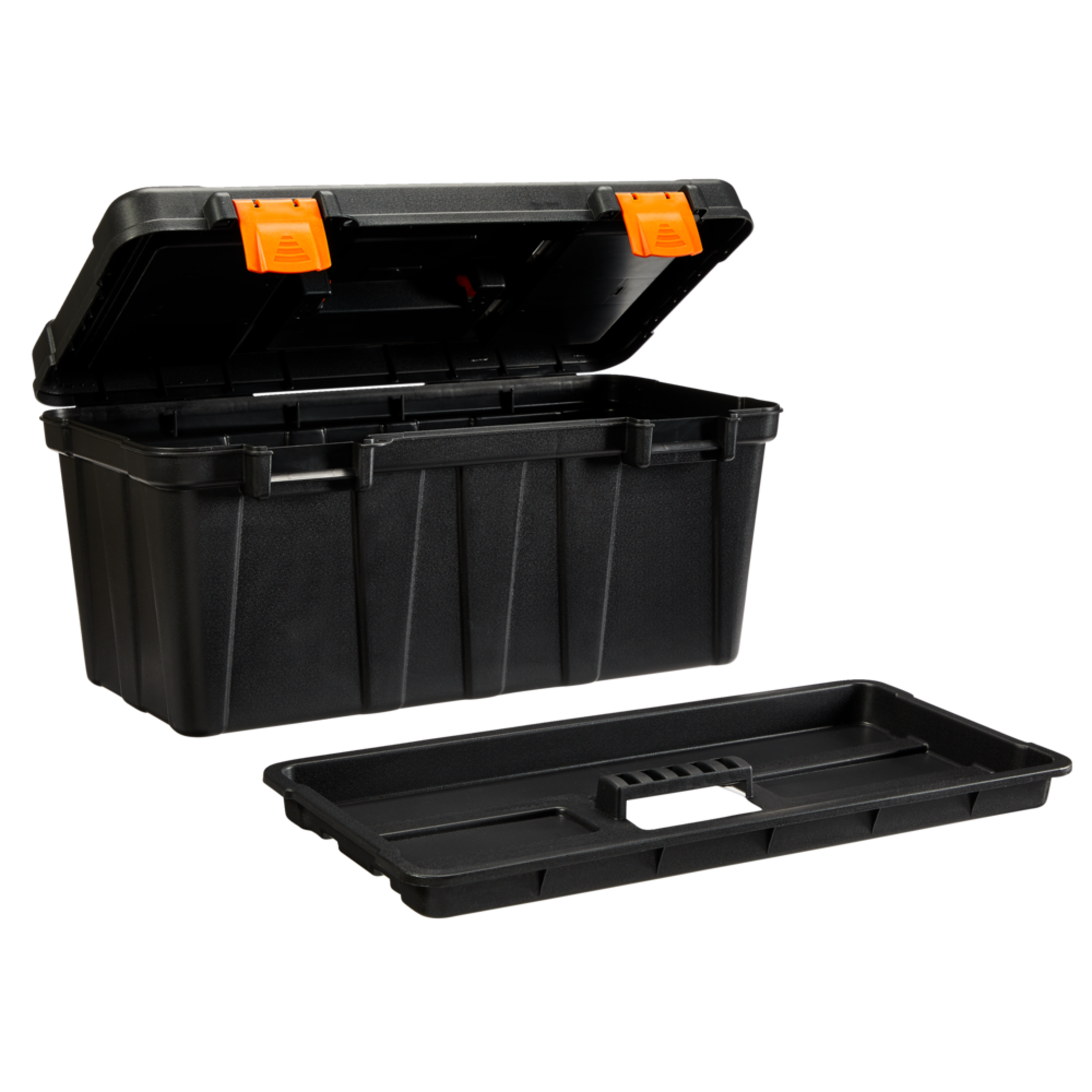 Certified Portable Plastic Tool Box w/ Removable Tray, 20-in Front_Three_Fourths_Angled_Left