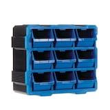 Mastercraft Modular Storage Parts Cabinet, 9 Bins, 14 3/4 x 6 3/4 x 12 1/2-in Front_Three_Fourths_Angled_Right