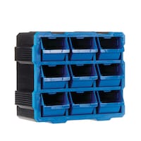 Mastercraft Modular Storage Parts Cabinet, 9 Bins, 14 3/4 x 6 3/4 x 12 1/2-in Front_Three_Fourths_Angled_Right