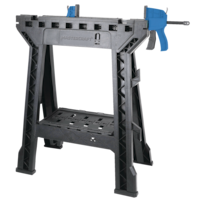 Mastercraft Clamping Plastic Sawhorse w/ Clamp, 27x15-in