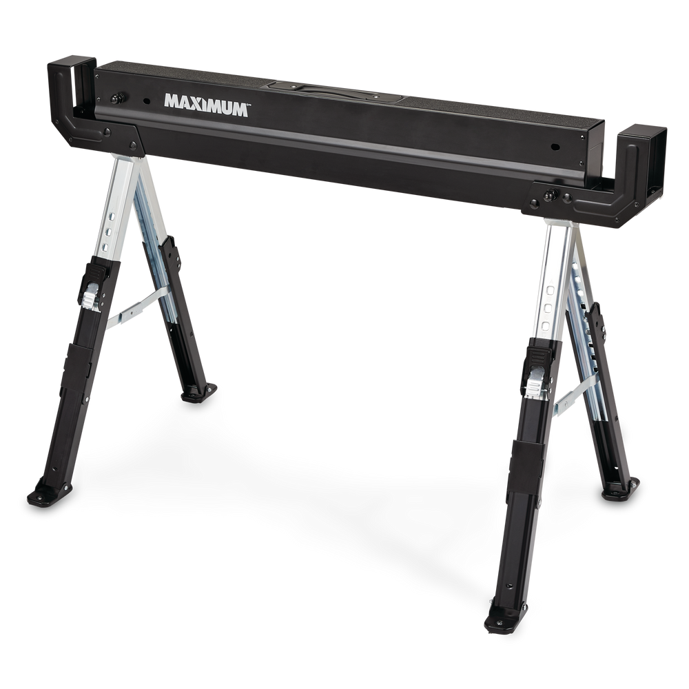 WORKPRO Folding Sawhorse 2 Pack Adjustable Heavy Duty Saw Horse With   Maximum Adjustable Sawhorse Fdffdad7 0ff2 47b4 A869 2bff8f86c76f 