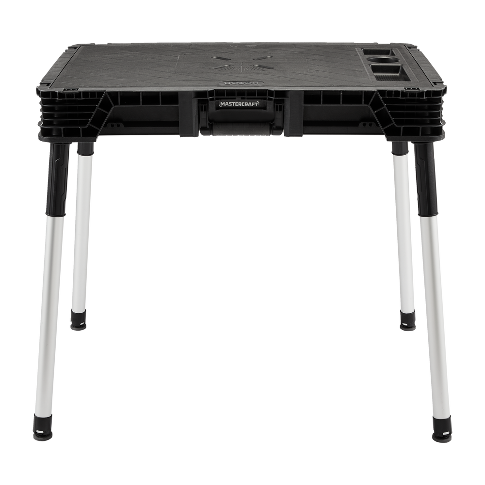 Mastercraft Lightweight Portable Work Table w/ Organizer, 25x38x32in