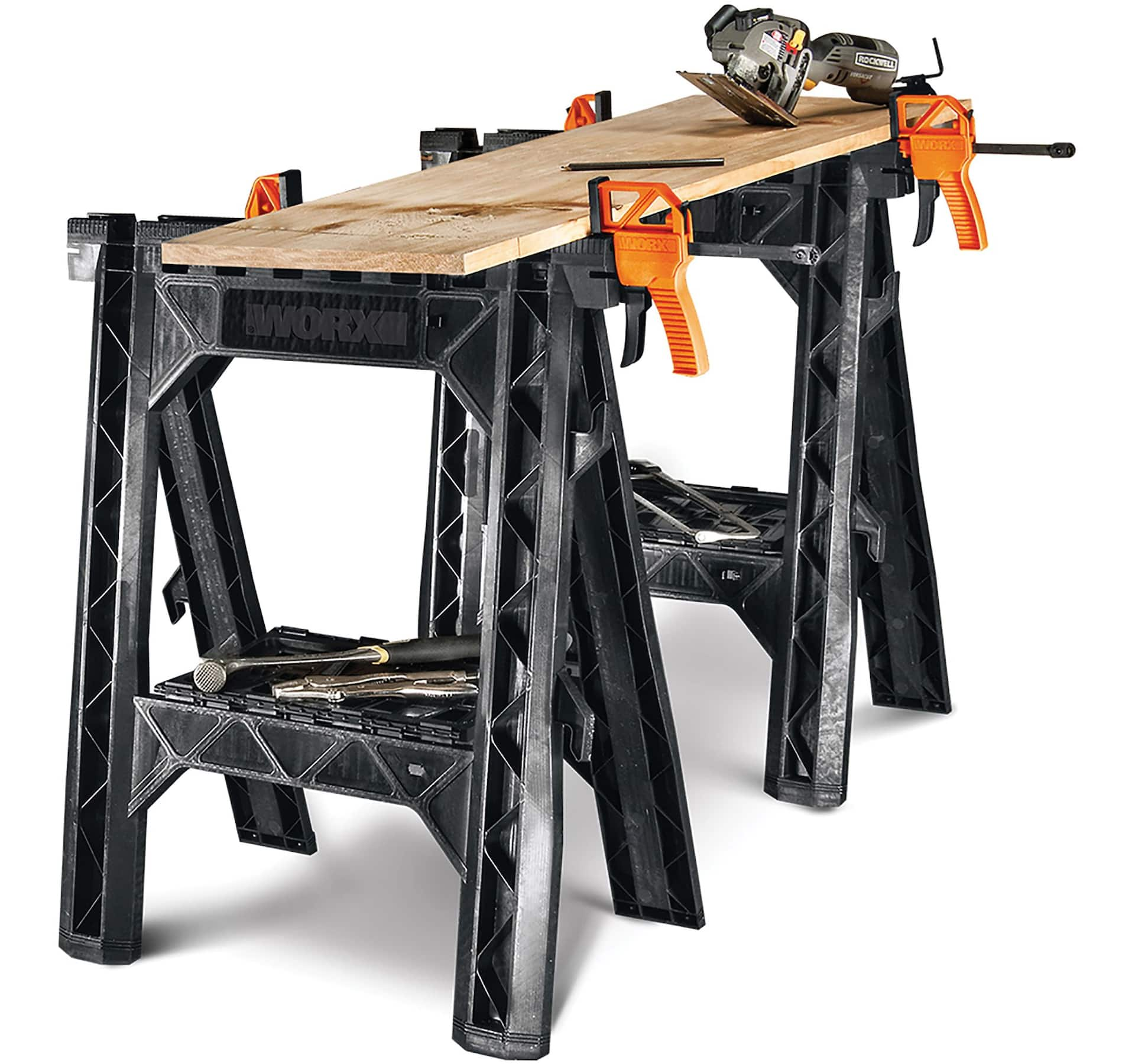 Worx Clamping Sawhorses 2 pk Canadian Tire