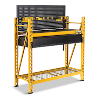 DeWALT 2-Shelf Industrial Storage Rack Workbench, 4-ft Front_Angled_Right