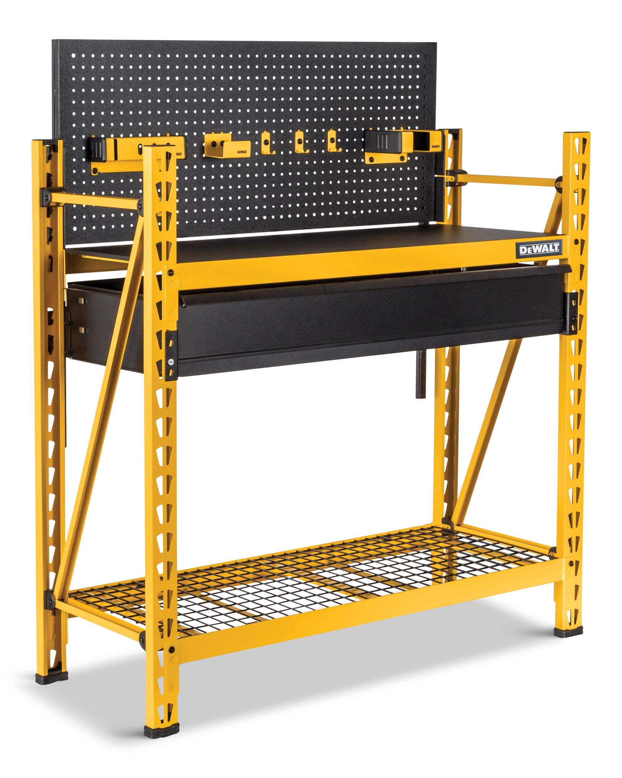 DeWALT 2-Shelf Industrial Storage Rack Workbench, 4-ft Front_Angled_Right