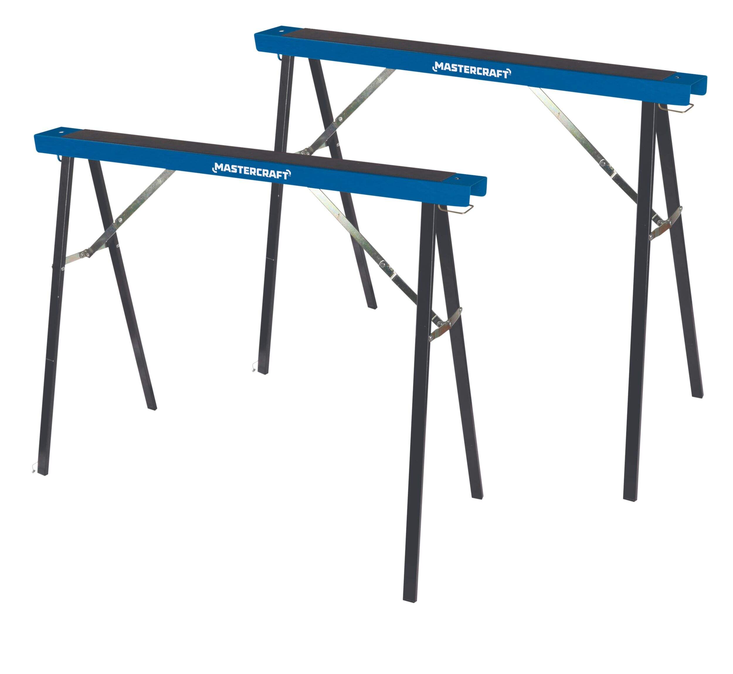 Mastercraft 2-Pack Metal Sawhorse, 300-lb capacity, 31 x 39-in Front_Three_Fourths_Angled_Left