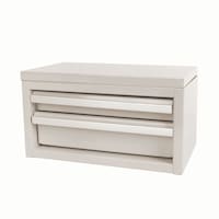 Mastercraft Mini Toolbox with 2 Drawers, Off-White Front_Angled_Left