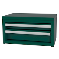 Mastercraft Mini Toolbox with 2 Drawers, Green Front_Angled_Left