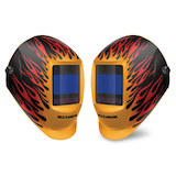 MAXIMUM Premium Variable Shade Welding Helmet, UV Resistant, Flame Design Composite_or_Mixed
