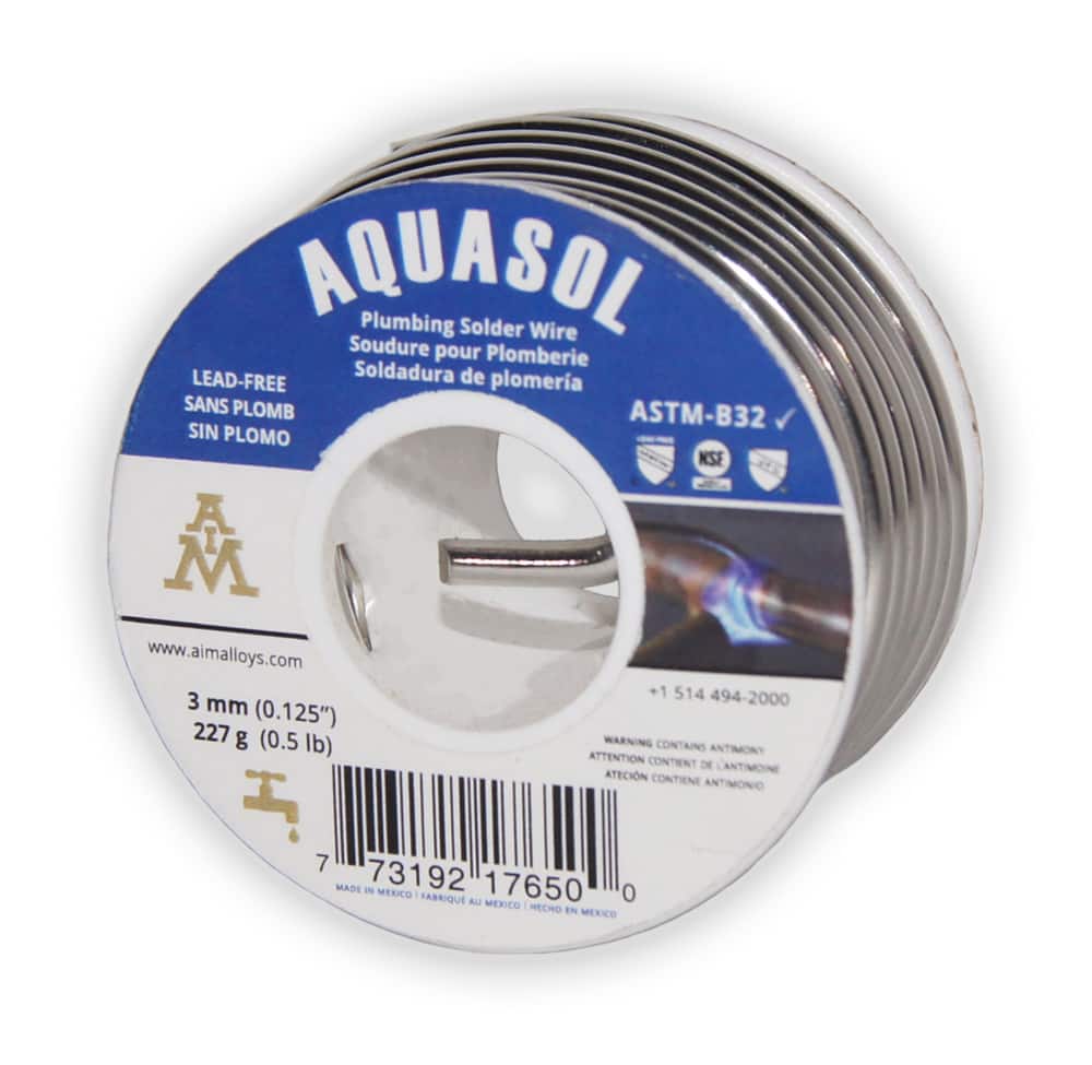 AIM Aquasol Lead-Free Premium Silver Bearing Plumbing Solder Wire 