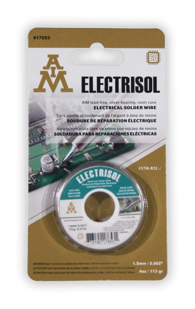 AIM Electrisol LeadFree Rosin Flux Core Electrical Solder Wire