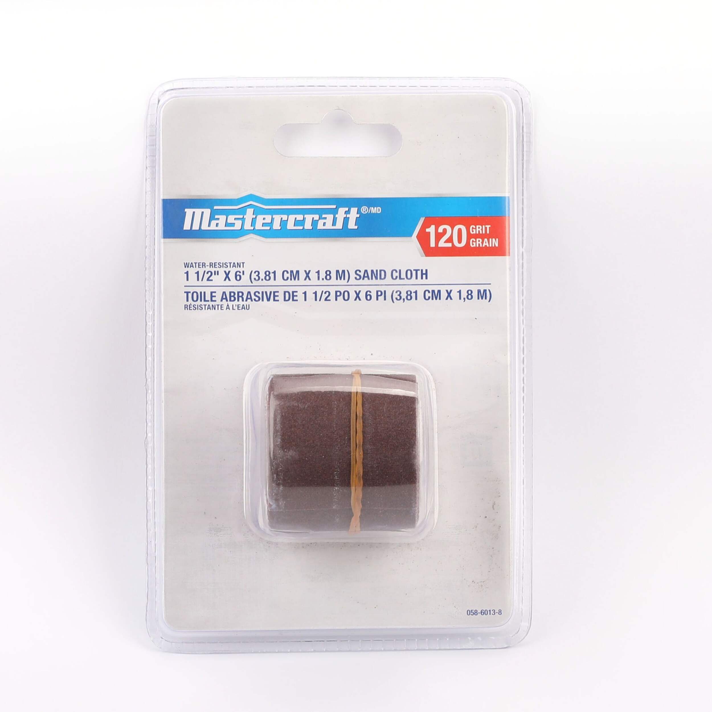Bernzomatic SC2YD Water-Resistant Wet/Dry Sand Cloth, 120 Grit, 1.5-in x 2-yds Front_Flat
