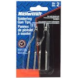 Mastercraft RePlacement Soldering Gun TiPs for 150W/230W Soldering Gun, 40-mm, 2-Pk Front_Flat