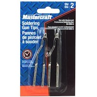 Mastercraft RePlacement Soldering Gun TiPs for 150W/230W Soldering Gun, 40-mm, 2-Pk Front_Flat